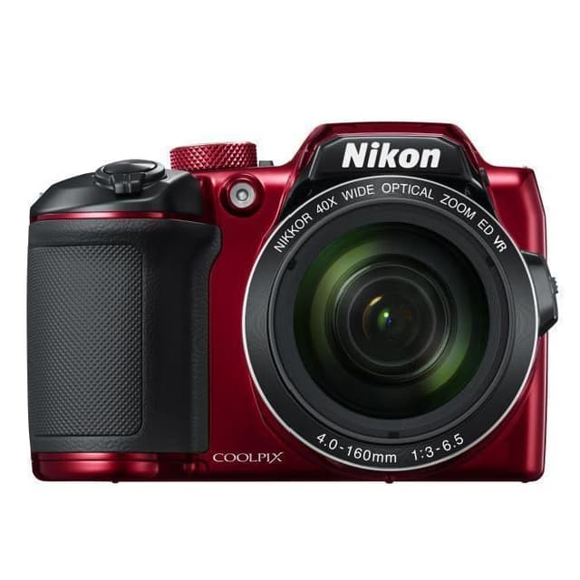 Fotocamera Bridge Coolpix B500 - Rossa + Nikon Nikkor 40X Zoom ottico grandangolare ED VR 22,5–900 mm f/3–6,5 f/3–6,5