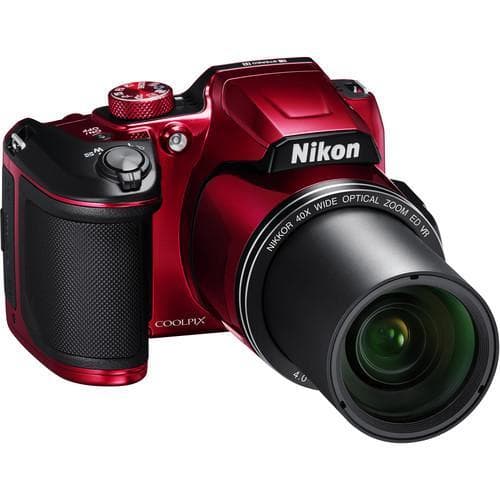 Fotocamera Bridge Coolpix B500 - Rossa + Nikon Nikkor 40X Zoom ottico grandangolare ED VR 22,5–900 mm f/3–6,5 f/3–6,5
