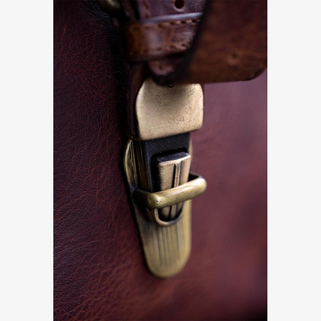 Roma Cognac Leather Camera Bag