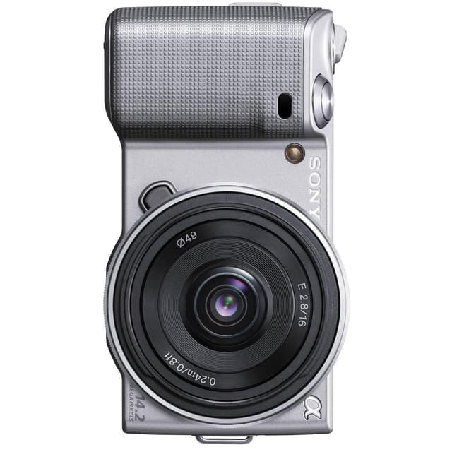 Alpha NEX-5K - Silver + sony 18 - 55mm f/3.5-5.6