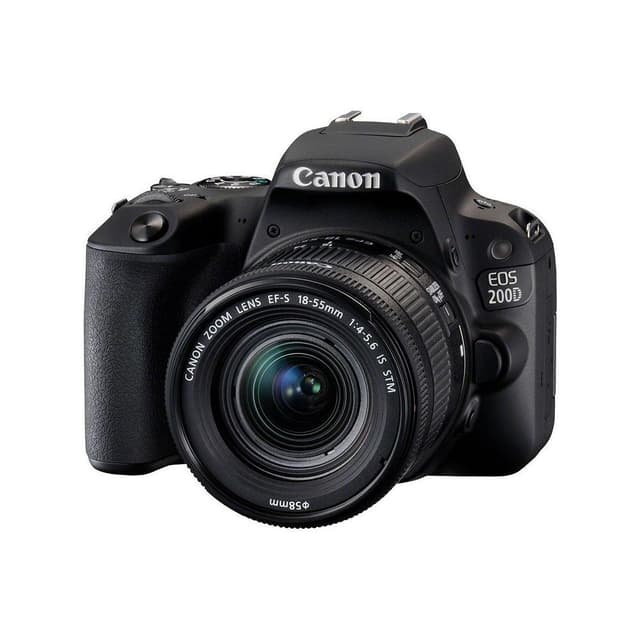 EOS 200D SLR - Black + Canon Zoom Lens EF-S 18-55mm f/4-5.6 IS STM f/4-5.6 · imagen principal