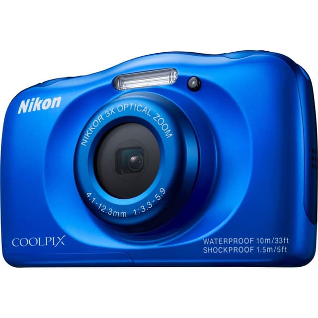 Coolpix S33 Compact Camera - Blue + Nikon Optical Zoom Nikkor 30-90mm f/3.3-5.9 f/3.3-5.9