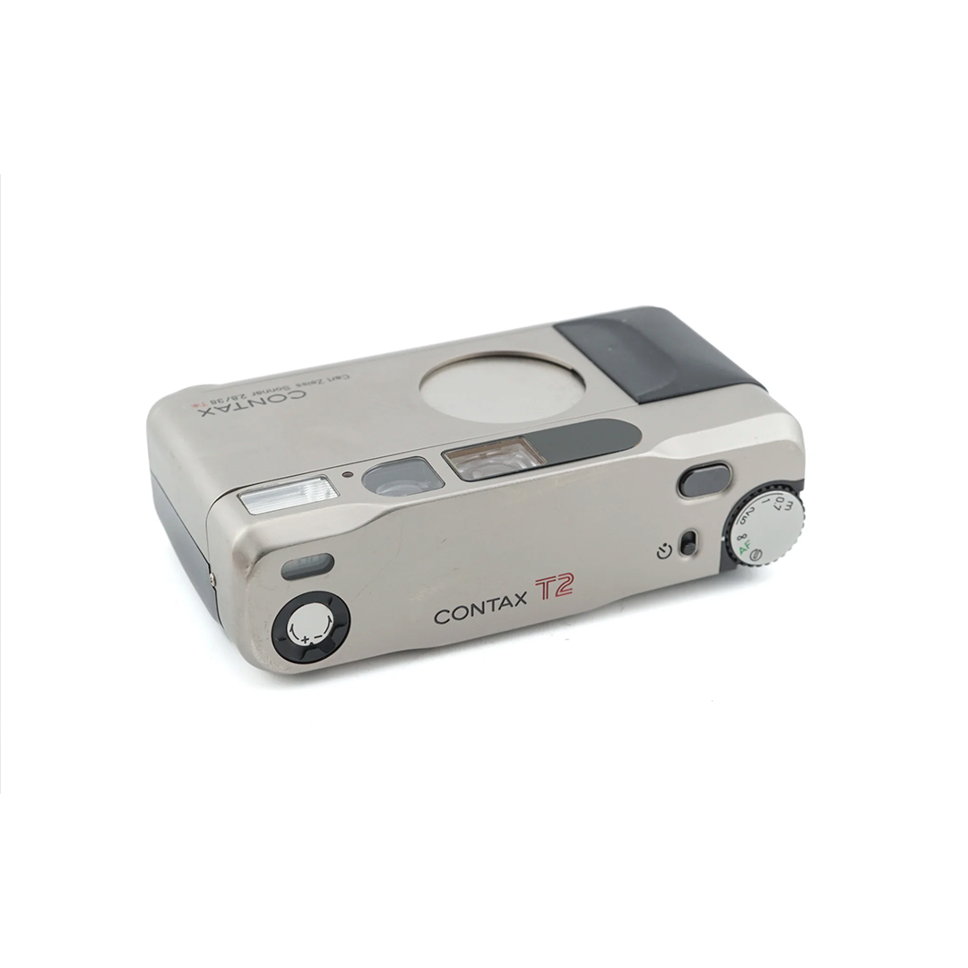 Contax T2 Silver Carl Zeizz Sonar 2.8 - Cámara de Película de 35mm