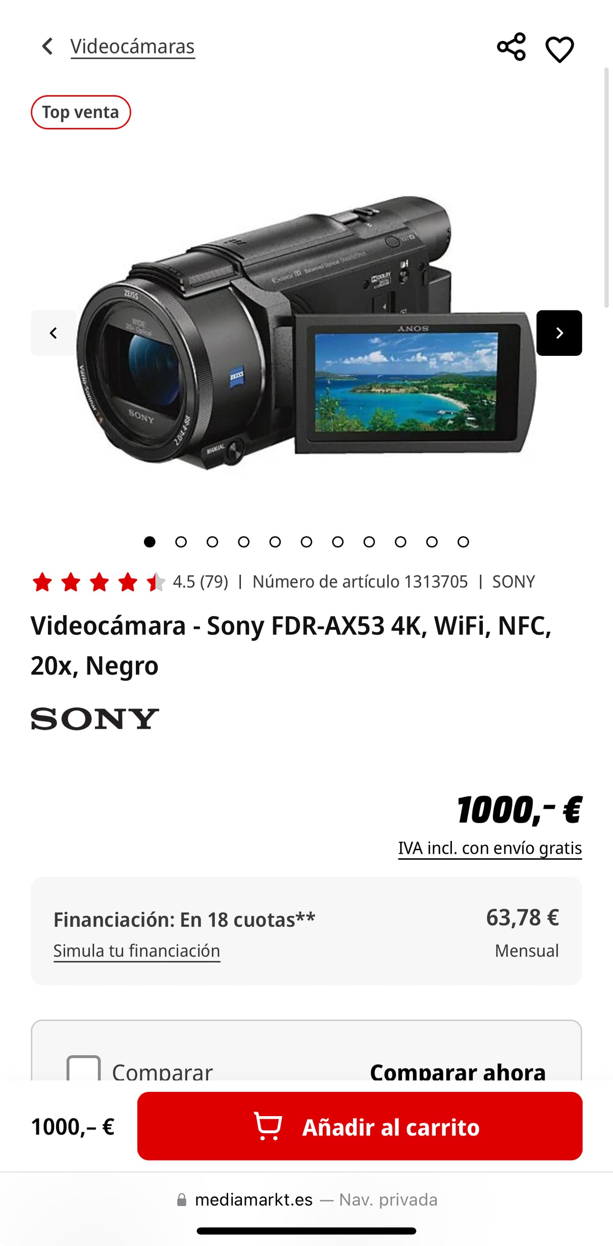 Sony FDR-AX53