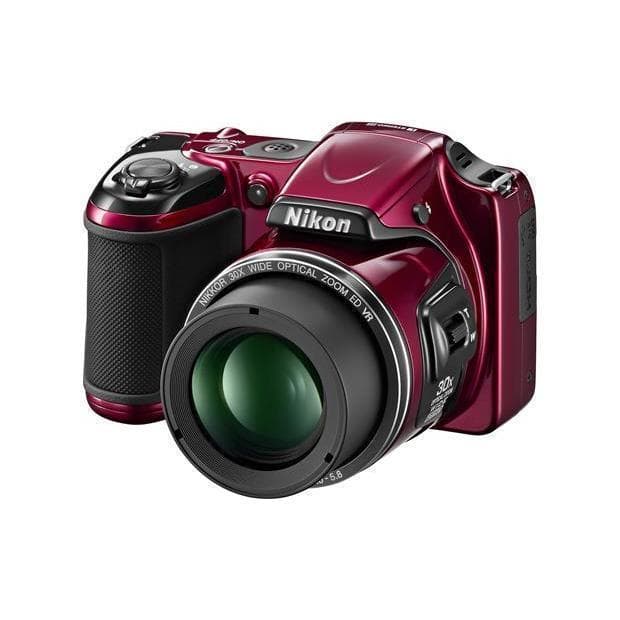 Nikon Coolpix L820 Digital Camera Red 30x Zoom 16MP HD Video Works