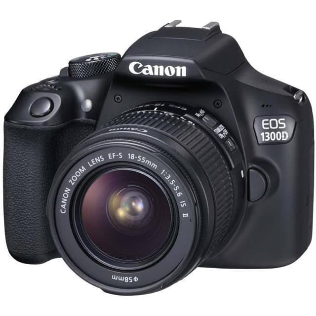 EOS 1300D SLR - Black + Canon EF-S 18-55mm f/3.5-5.6 IS II