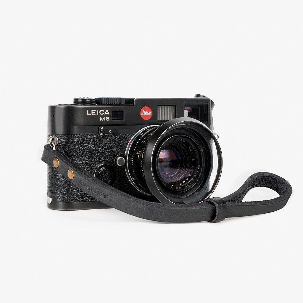 Berlin #201 - Black Leather camera strap · main image