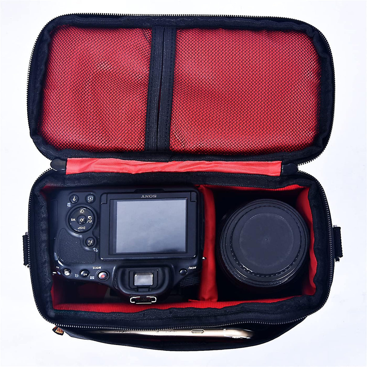 FOSOTO Bolsa Funda Cámara Réflex Digital DSLR SLR Antigolpe Impermeable de Hombro para 1 Cámara,1 ó 2 Lentes y Accesorios de Fotos para Canon 700D 1200D 600D, Nikon Sony a7 II a6400, Panasonic